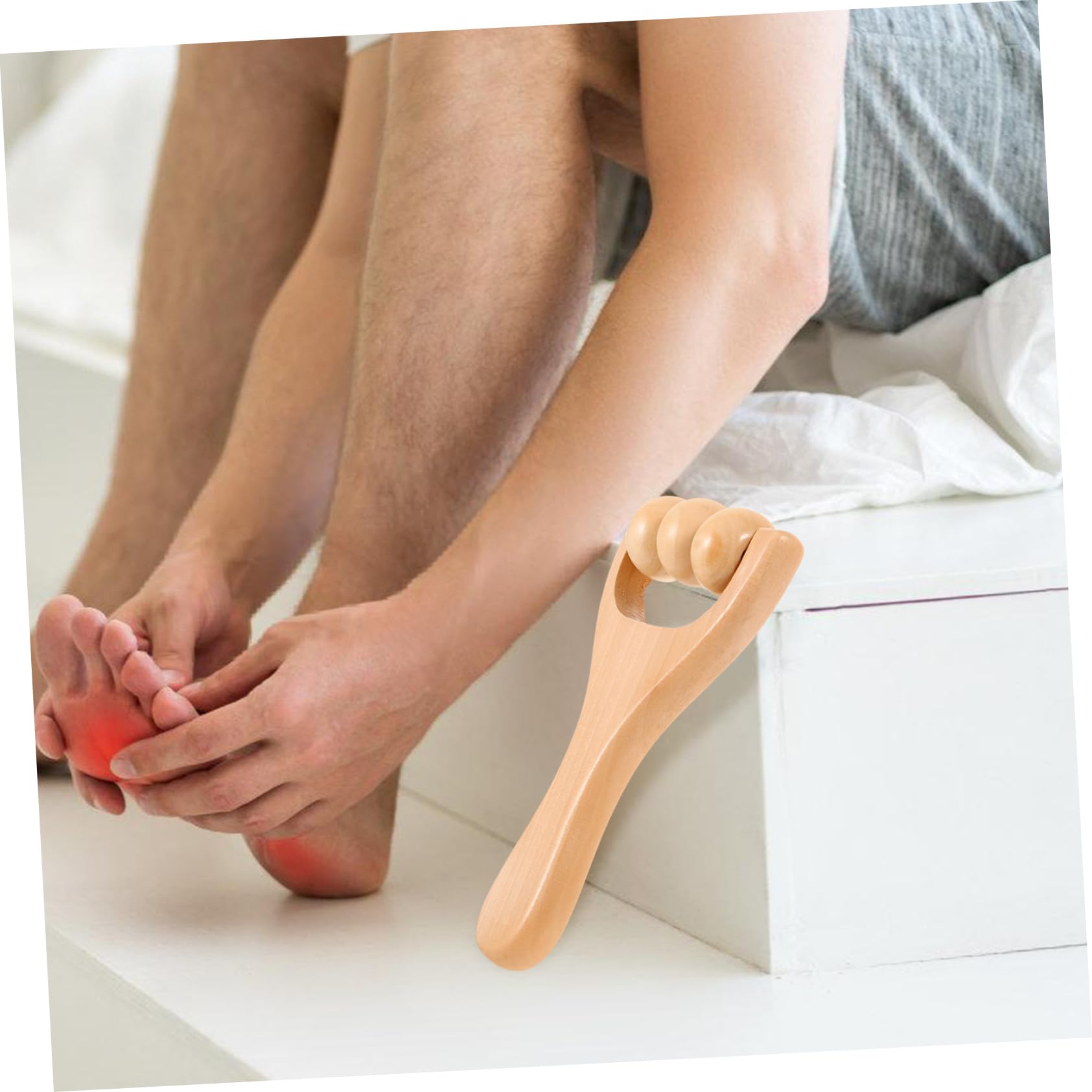 Ipetboom Manuelle Massagerolle 15X15X15cm für Rücken und Nacken Vielseitiges Massagegerät für Zuhause und Reisen zur Muskelentspannung
