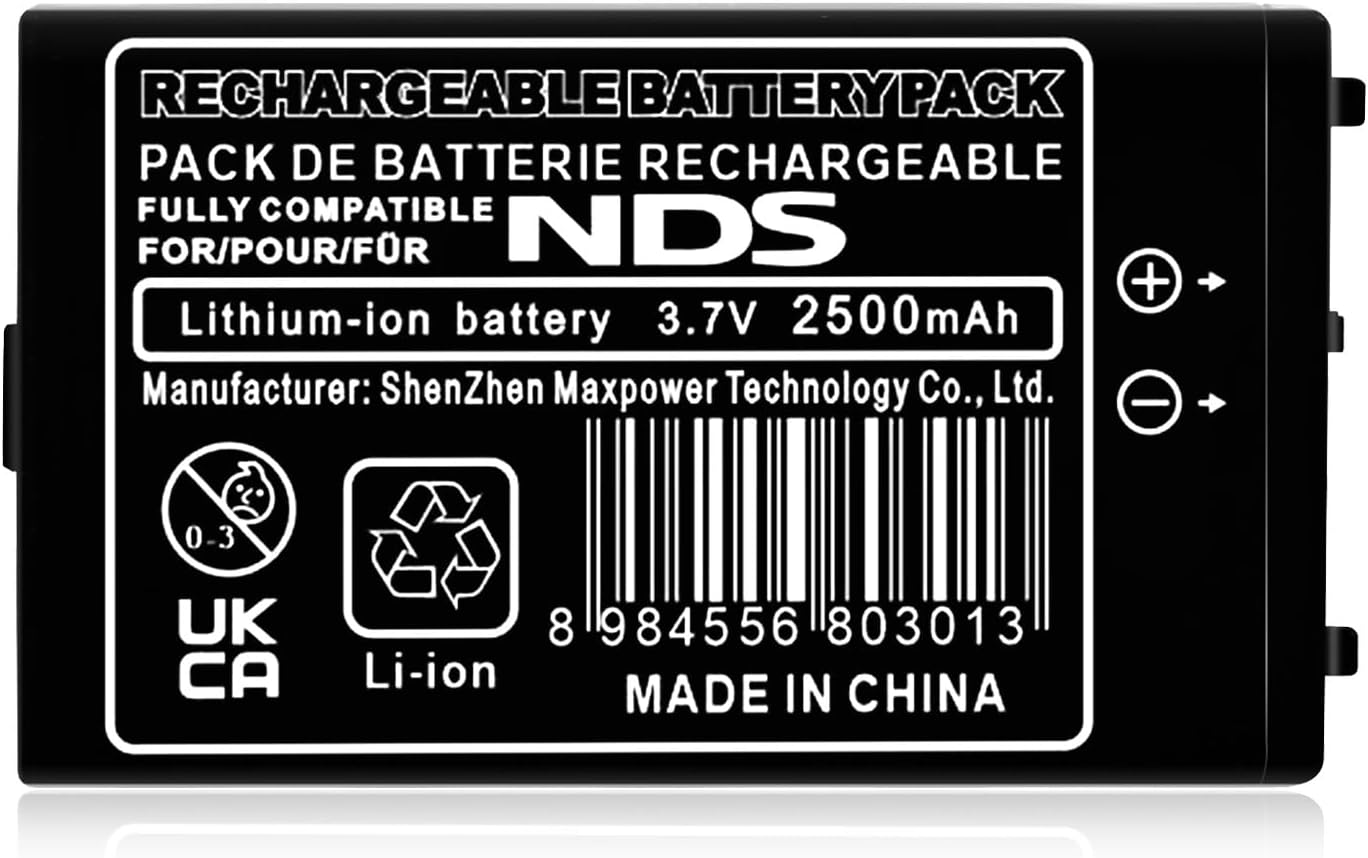 1 Pack NTR-003 Battery, 2026 New Upgraded (2500mAh) Li-ion Replacement Battery for Nintendo DS NDS Game Console NTR-001 Battery, with Repair Tool Kit (Not for DSi, DSi XL, DSi LL) 3 61EfW4eaIbL. AC SL1500