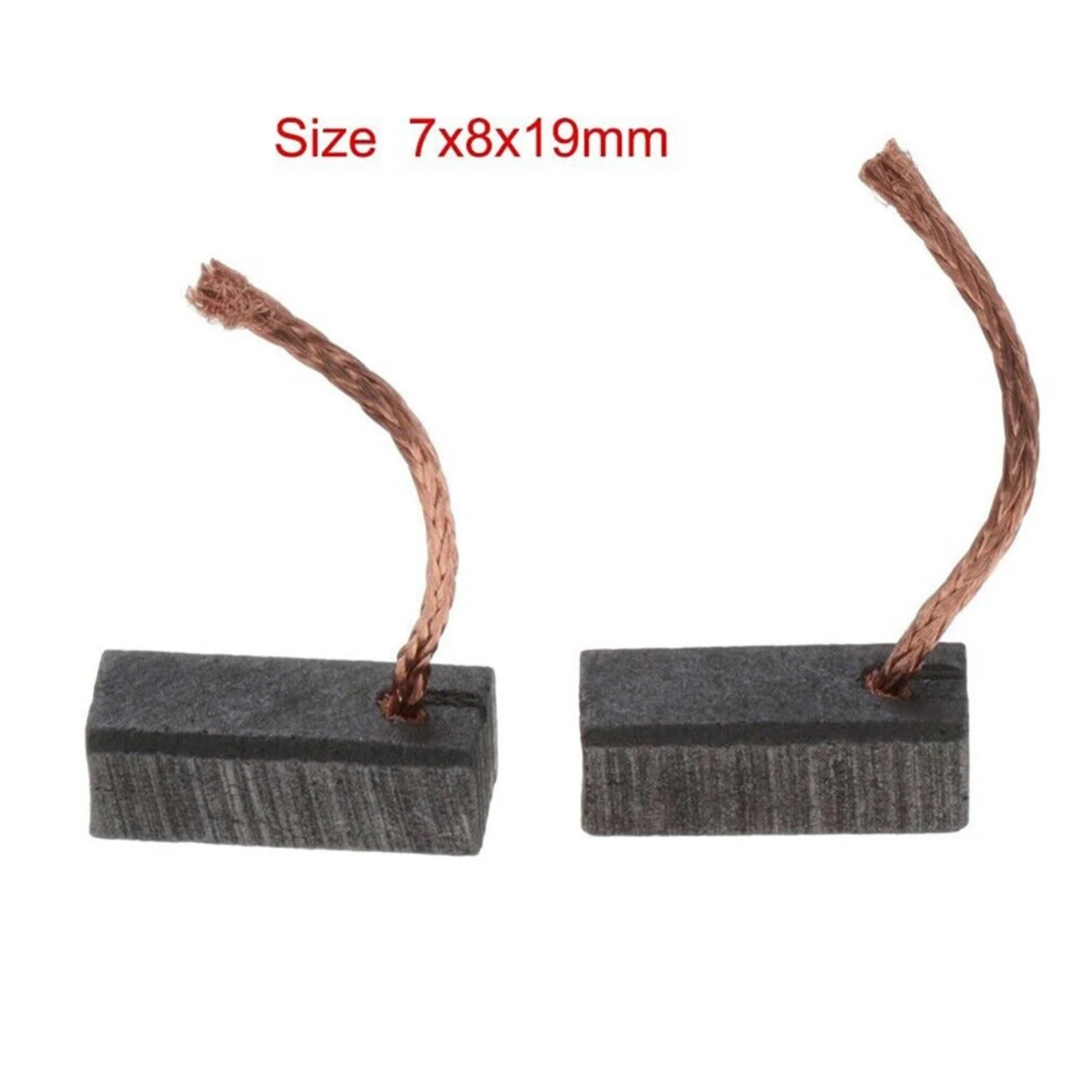 Set di spazzole di carbone for motore 2 pezzi for smerigliatrice angolare for trapano elettrico 7 * 8 * 19 mm