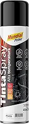 Tinta Spray Alta Temperatura 400ml, MUNDIAL PRIME, Preto Fosco, AE01000100