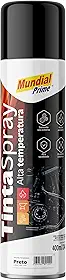 Tinta Spray Alta Temperatura 400ml, MUNDIAL PRIME, Preto Fosco, AE01000100