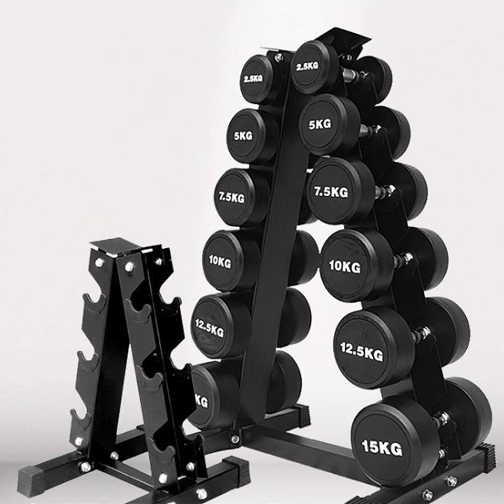 Supporto per bilanciere corto, organizer per manubri, supporto per pesi a 6 livelli, supporto per sollevamento pesi, perfetto per la palestra a casa