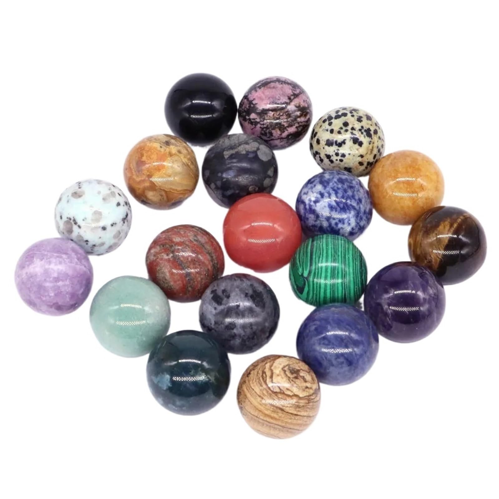 BAYNOPURIN Crystal Sphere 30mm Stone Sphere Quartz Globe Mineral Collection Household Decor