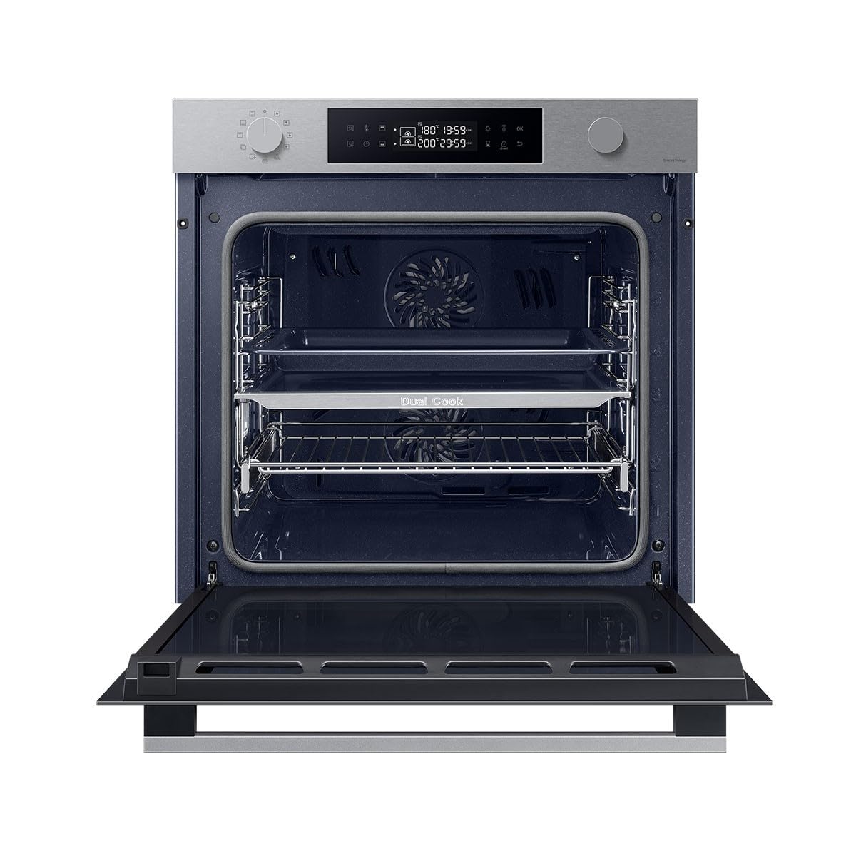 Horno Pirolítico Samsung Dual Cook 1200W 76L Acero inoxidable (NV7B4450VAS/U3)