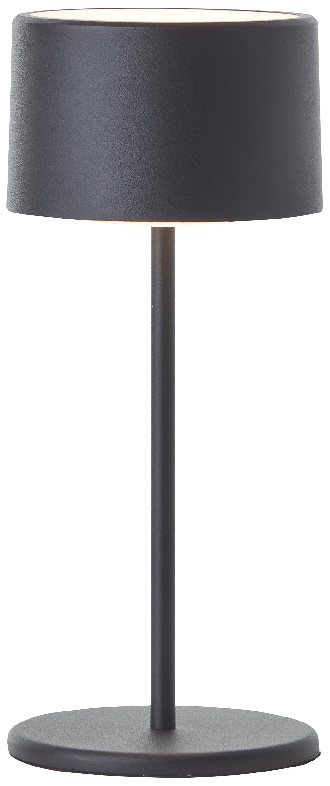 Brilliant Dimmable Black LED Table Lamp Battery Powered Mobile Indoor Lamp with Three-Level Touch Dimmer, Warm White Light, Elegant Design, Energy Saving and Flexible Use