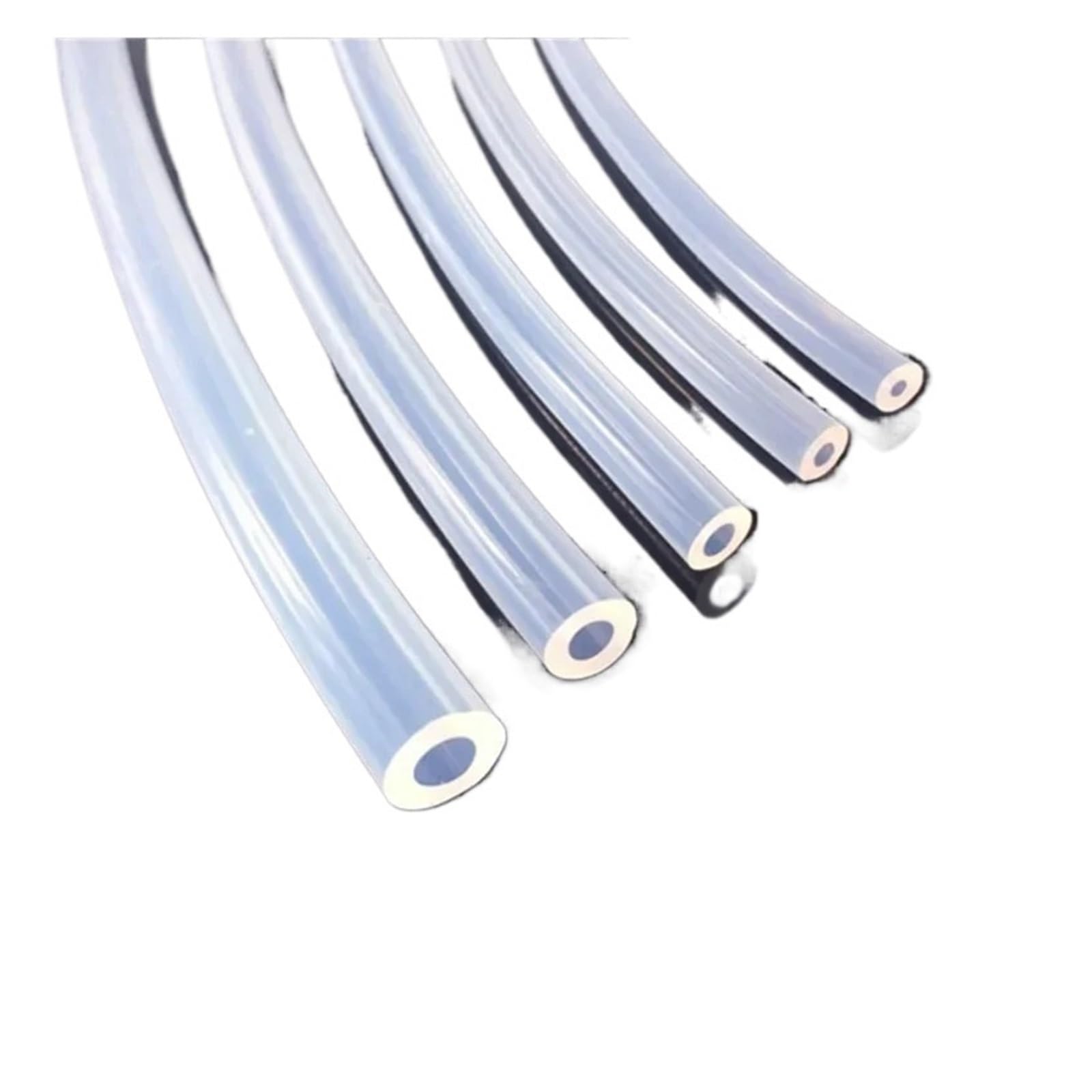 Manguera de tubo silicona Tubo Flexible de goma seguro, tubo silicona translúcido transparente 5M(8x12mm)