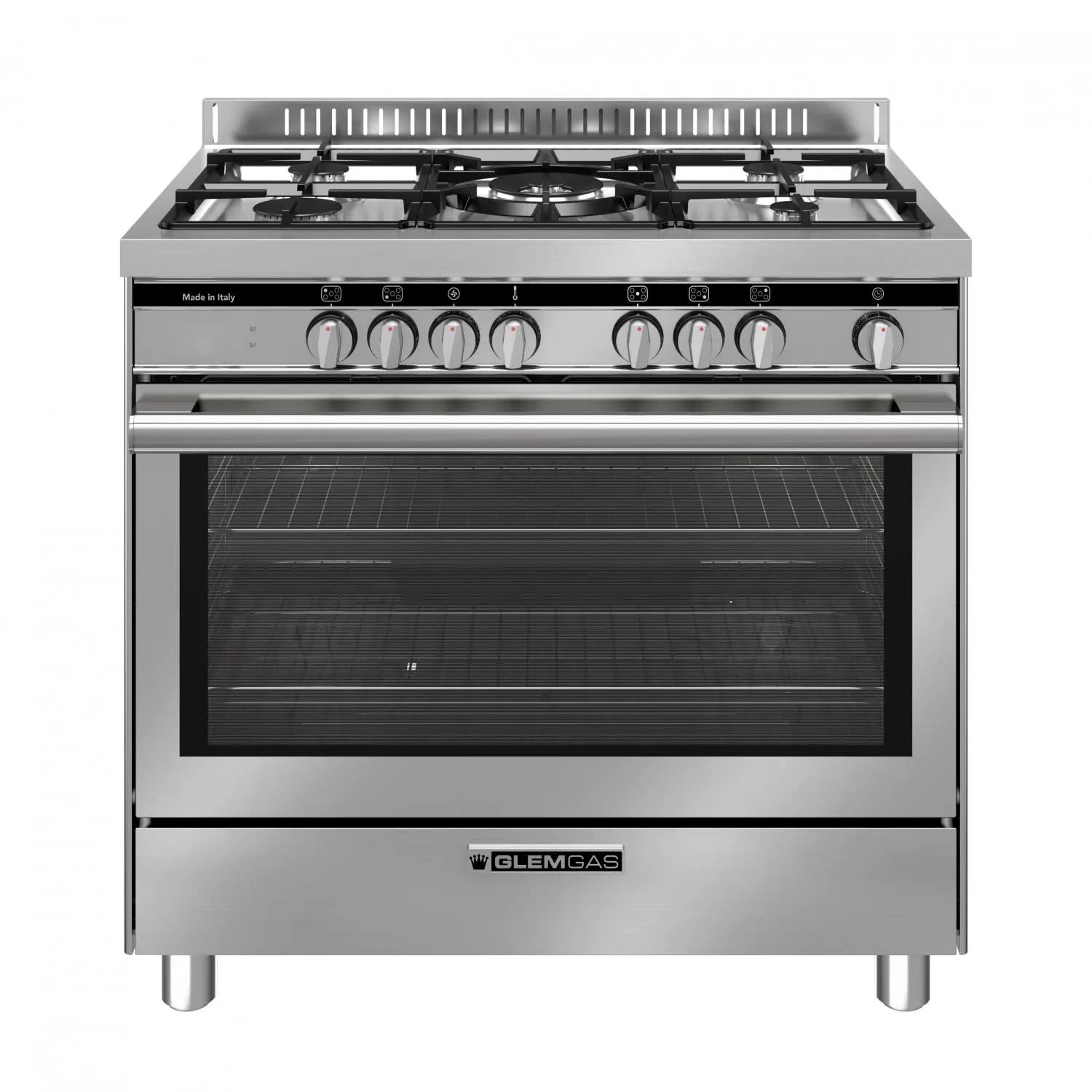 Cucina a gas con forno elettrico 5 fuochi 90x60 cm inox - ST96TMI