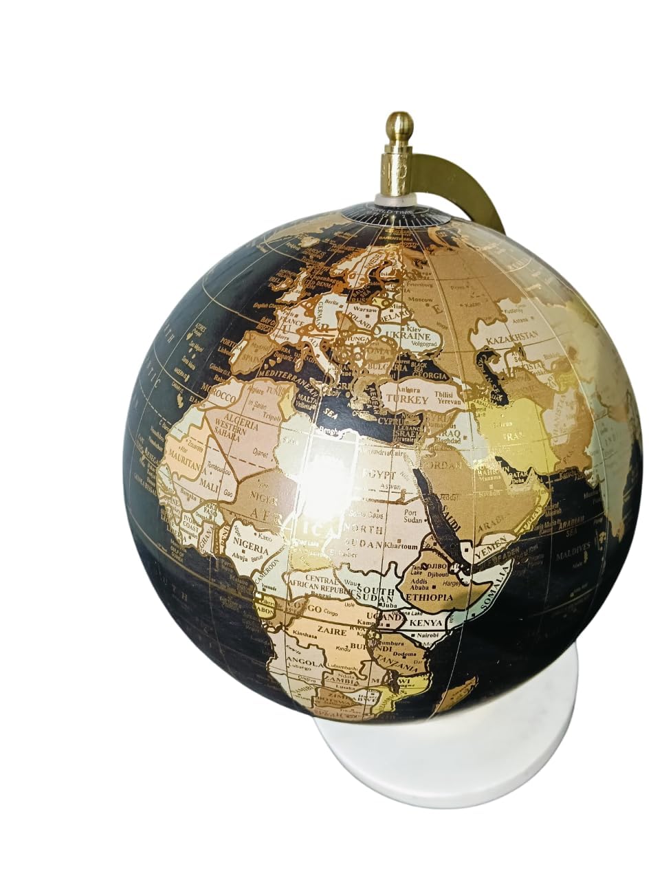 Cosmic globe Exports Rotating World Globe 8 Inch with Metal Arc and Mrable Stand for Show pieces for Home Décor, Office Decor and Decorations items,Study Table decor Items, Birthday, Party Gifts and Aniversary. 2