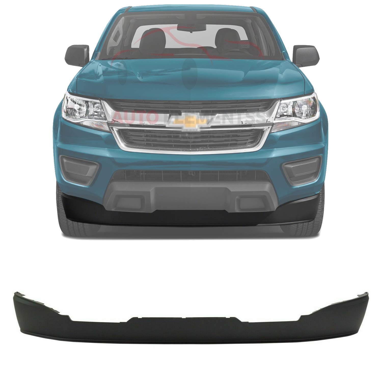 New Front Lower Valance Air Deflector Textured for 2015-2020 Chevrolet Colorado/GMC Canyon Direct Replacement 23450920