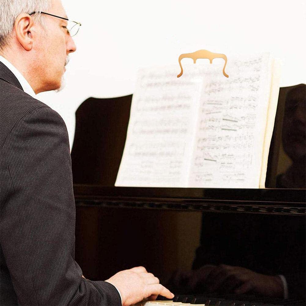 Pince à Partitions De Musique En ABS - Clip Pour Piano, Guitare, Violon, Livres - Motif Clavier Piano, Trou De Fixation - Idéal Musiciens, Pratique Pour Lire