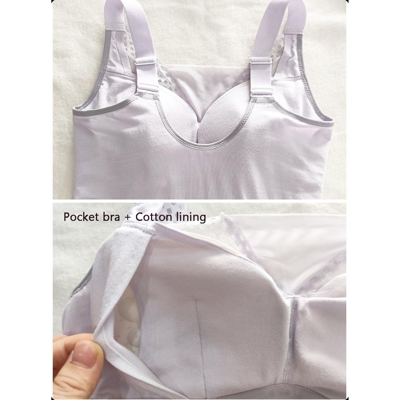 TTDGYYXW Canotta da Donna con Reggiseno Incorporato, Canotta Imbottita, Canottiera Modellante, Top contenitivi per la Pancia, Fondo per Yoga Dimagrante