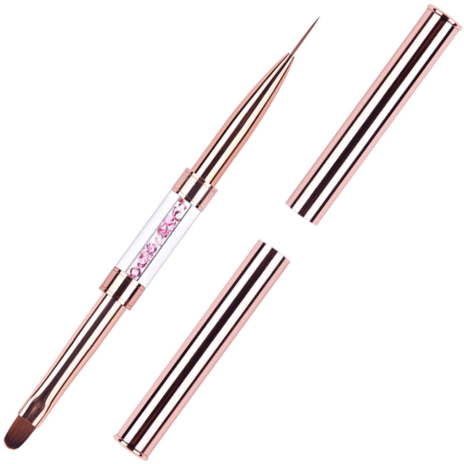 1Pcs Builder Gel Brush Dual-ended Polygel Hard Gel Nail Art Brushes