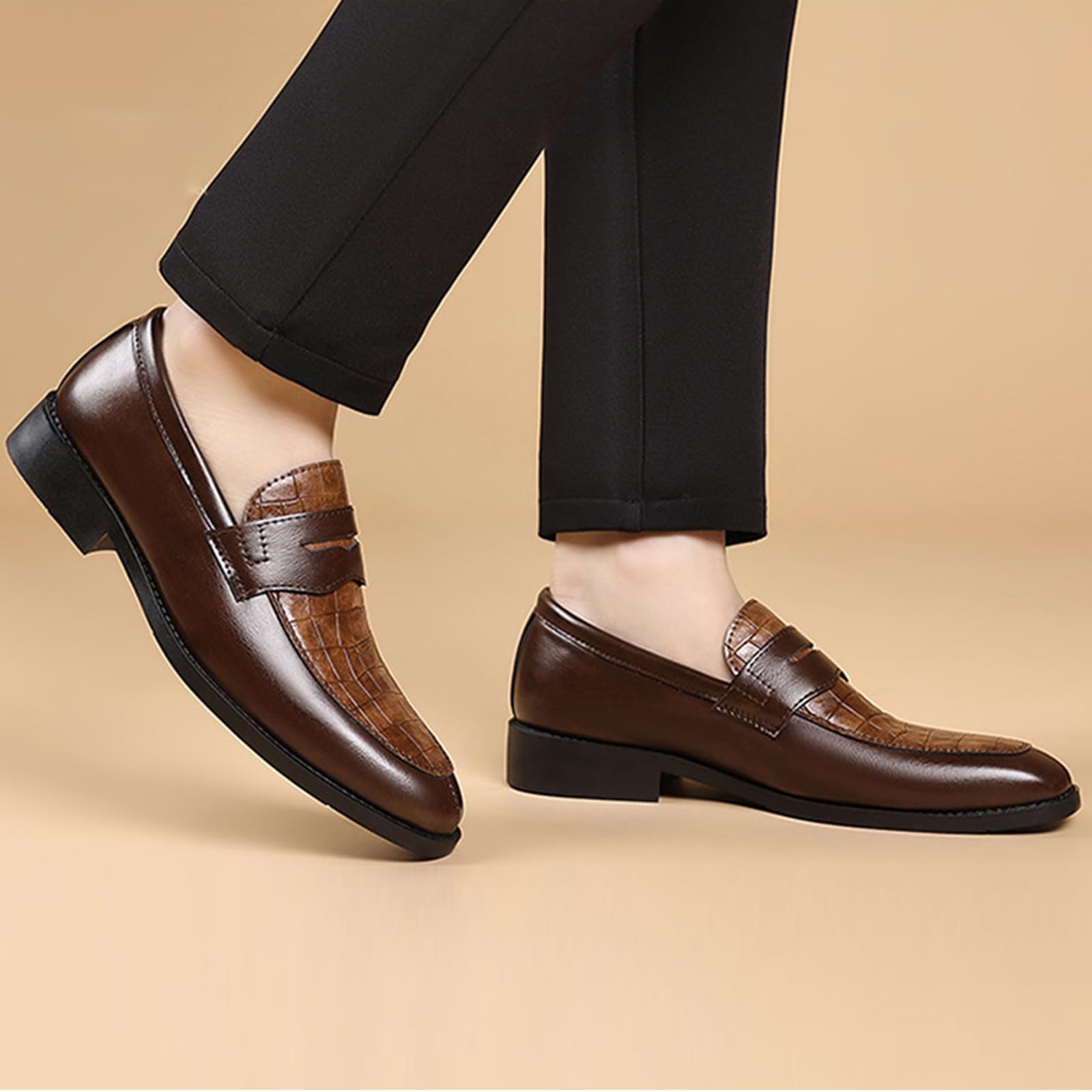 Mocassini da Uomo in Pelle Scarpe Eleganti | comodi, resistenti, antiscivolo, matrimoni, attività, formali, Business, all'aperto