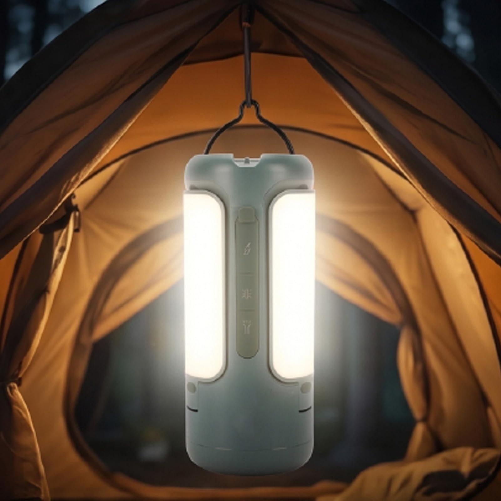 Lanterna da Campeggio Portatile Ricaricabile a LED, Lanterna da Campeggio Pieghevole con Altoparlante Bluetooth, Torcia Leggera a LED per Emergenza Interna Ed Esterna