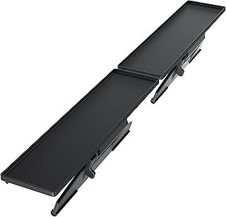 2 Pieces TV Top Shelf - EURPMASK Adjustable Computer Monitor Top Shelf,Stable TV Top Storage Bracket,Clamp-on Computer Screen Shelf for Soundbar,Figure Display,Cable Box,Home Office Decor, 13.4 x 3.3