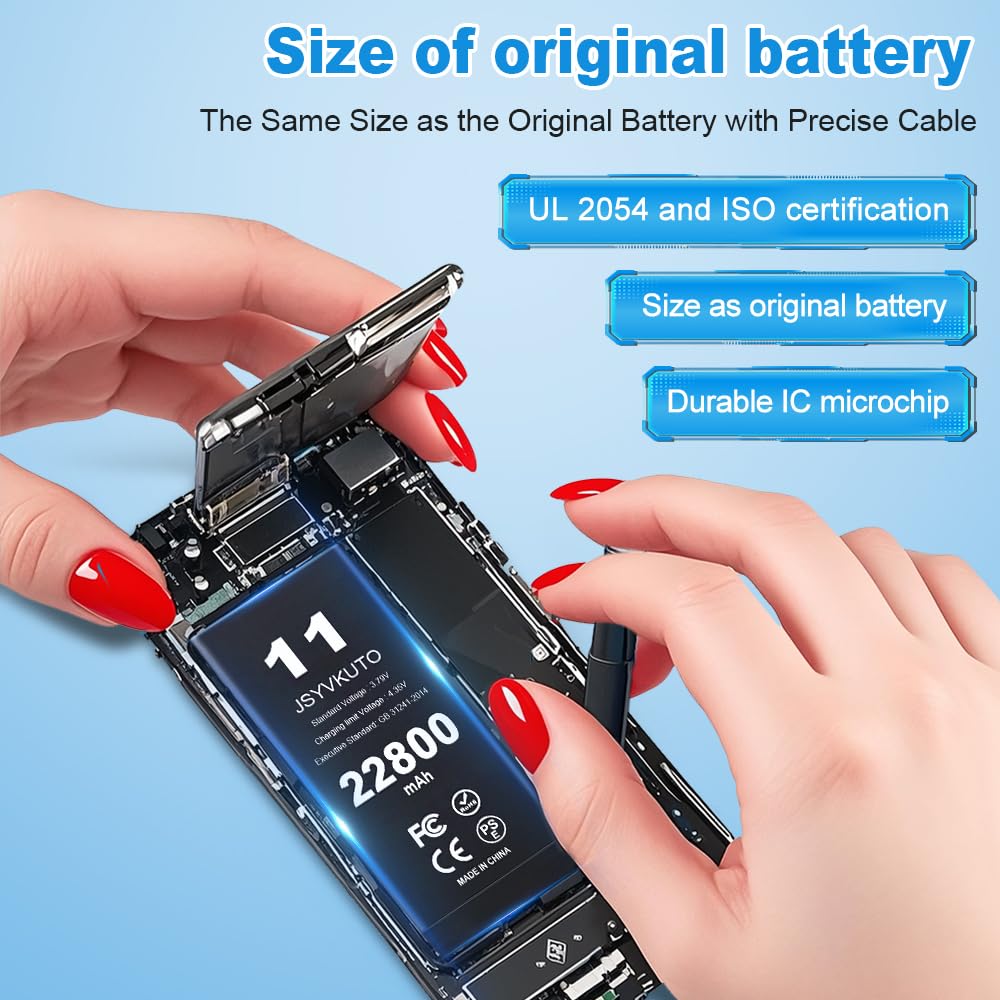 Amazon.com: JSYVKUTO 22800mAh [Upgraded] Battery for iPhone 11
