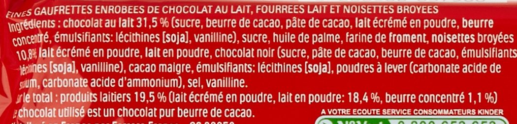 Kinder Bueno - Fine Gaufrette Enrobée de Chocolat au Lait avec un Coeur Lait et Noisettes - Goûter Fondant et Croustillant - Format à partager- 30 x 2 Barres (43g)