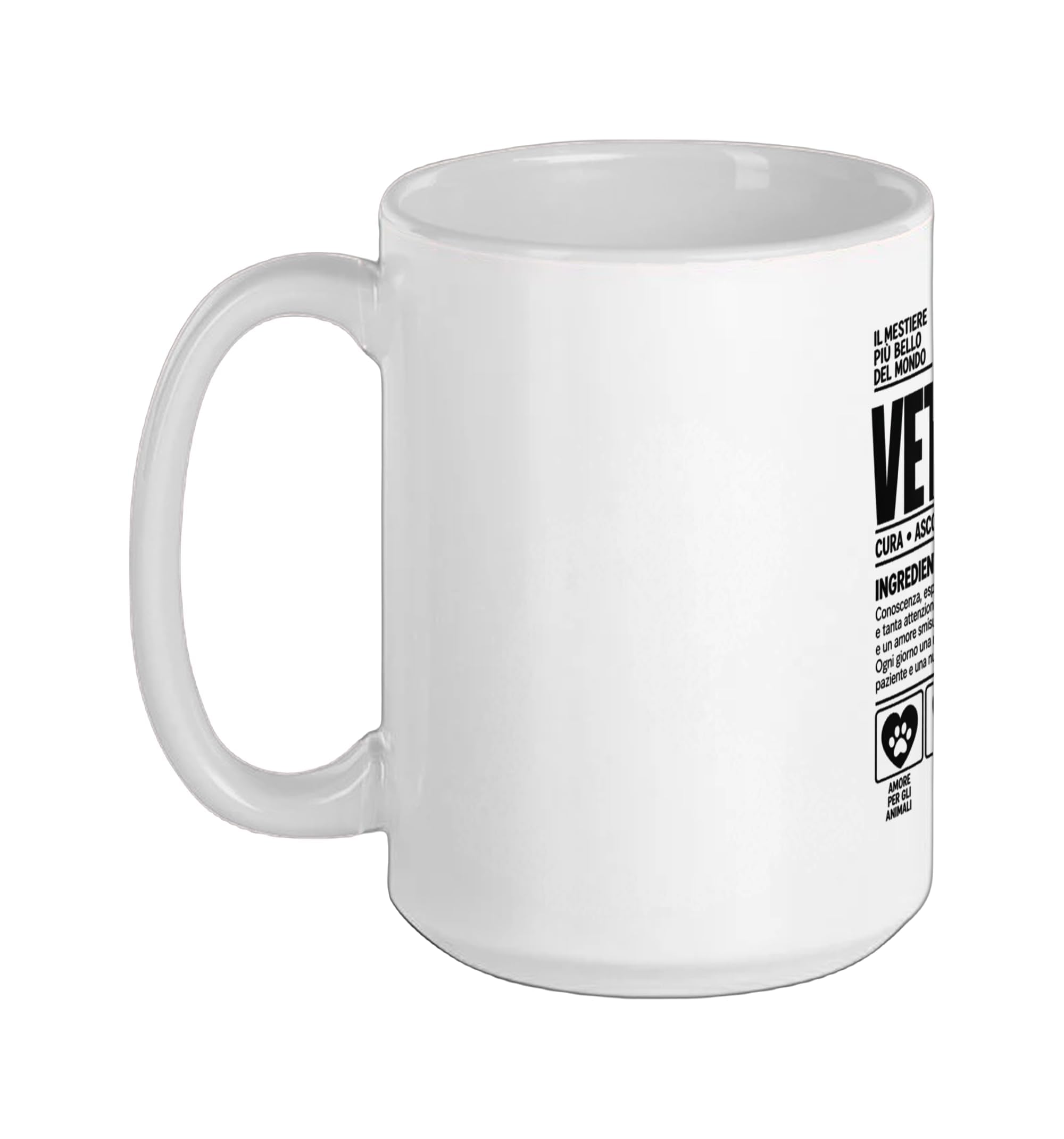Veterinaria donna divertente veterinaria Animali Ceramic Mug, White, 15oz