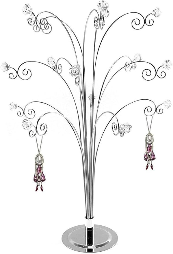 HOHIYA 20 Inch Jewellery Tree Stand Necklace Holder Organiser Jewelry