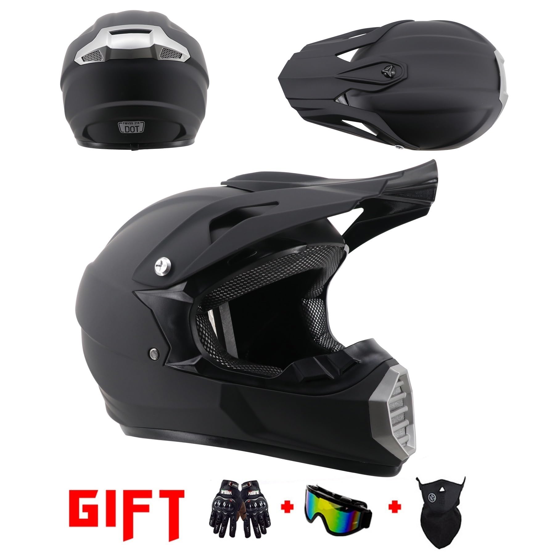 Casco de motocross integral Dirt Bike Integral, casco de motocicleta juvenil, casco de moto para hombre y mujer, casco de moto para niños, MTB ATV Offroad DH, casco de motocicleta para adultos