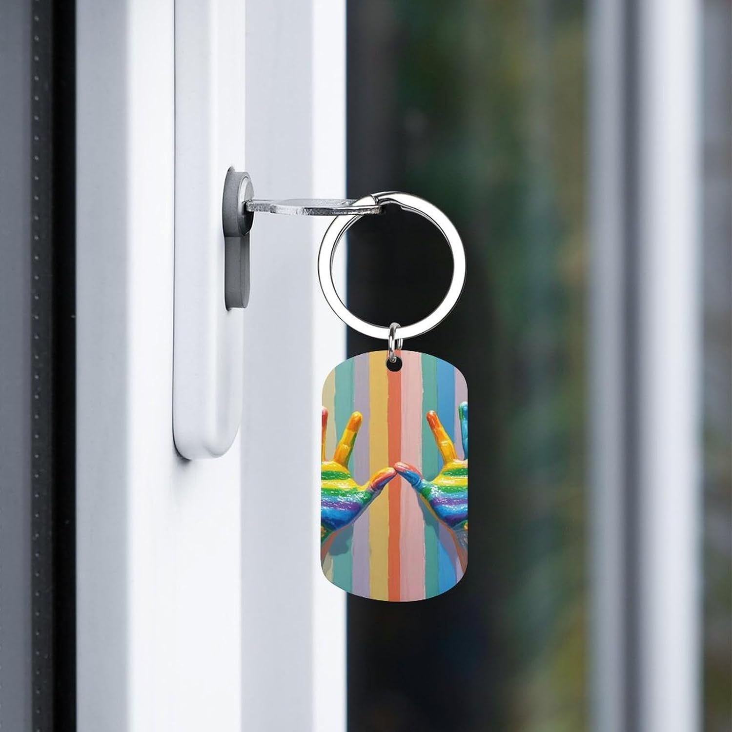 Metal Keychain Clip Proud of The Rainbow Printed Key Chain Swivel Clasp Key Hooks Key Chain Rings Key Tag Keychain Supplies for Pet Collars Bag Accessories image 5