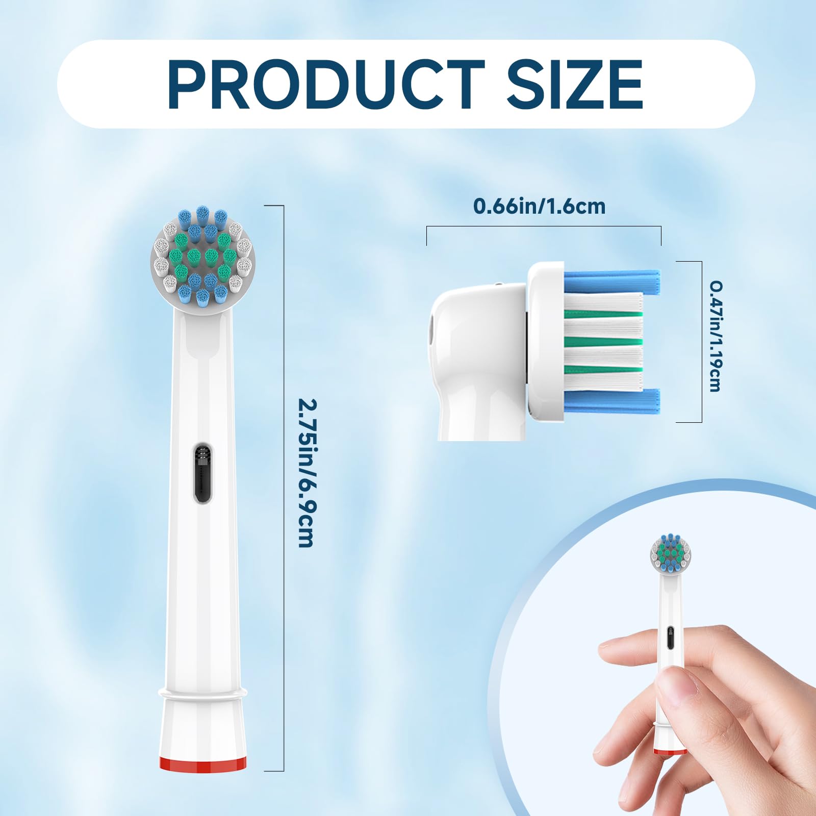 Cabezales de cepillo de dientes eléctricos para Oral-B Pro Precision Clean, forma de X, cerdas anguladas, paquete de 12, color blanco