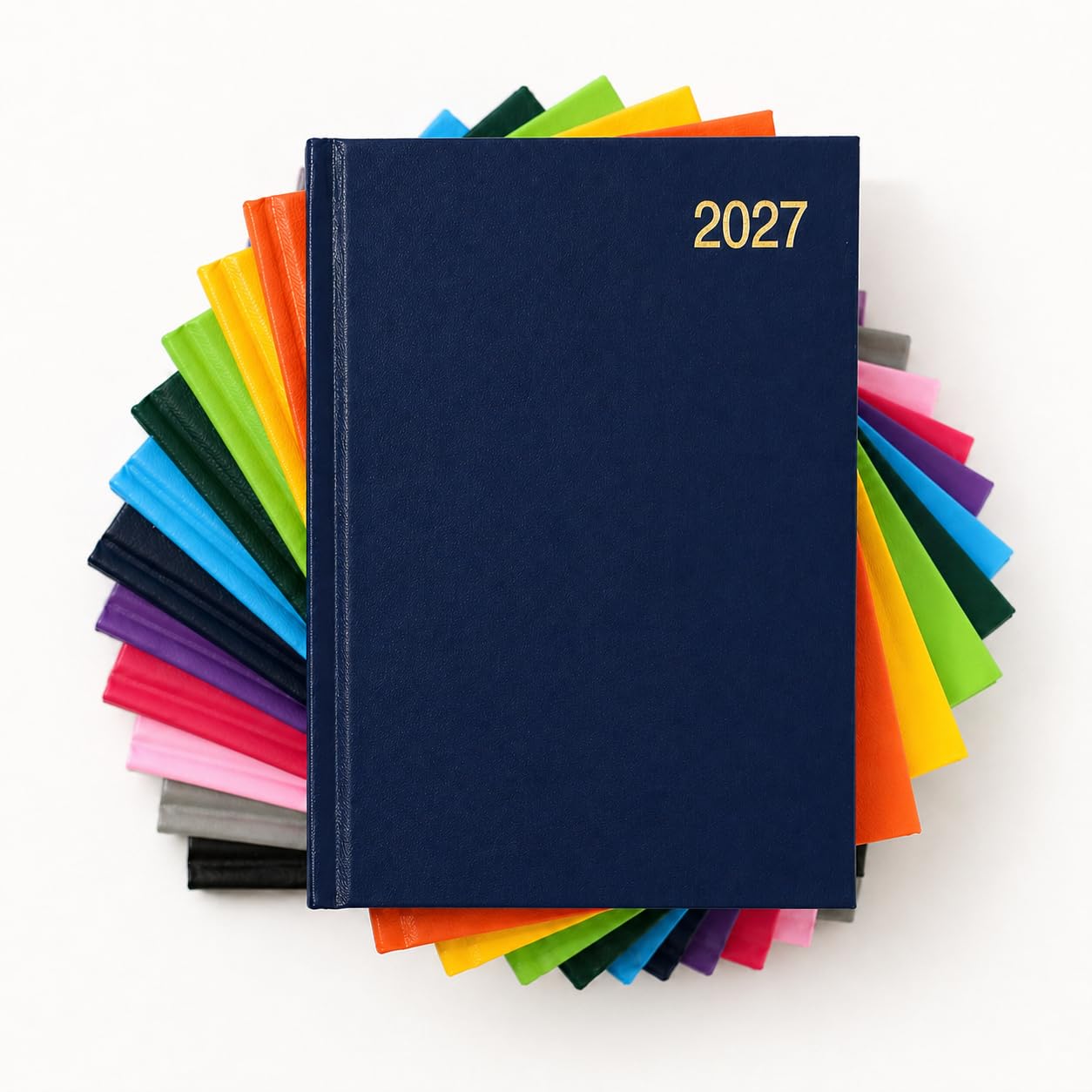 2027 Diary A6 Page a Day Hardback Daily Planner Pocket Organiser (Navy)