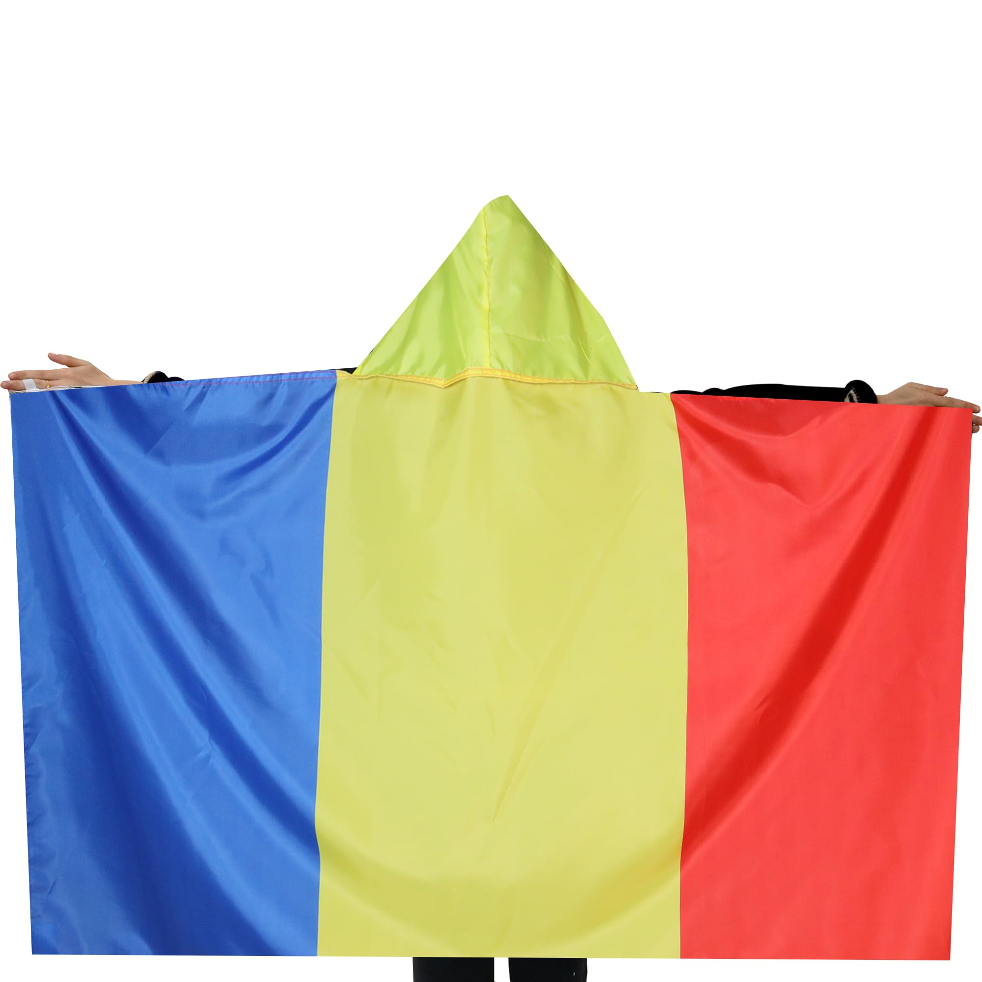 Cape Drapeau Haïti AZ FLAG 150x90 Cm - Body Flag Haïtien Avec Capuche Et Manches - 100% Polyester Léger 80g