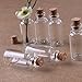 Onwon 24 Pcs Clear Small Mini Glass Jars with Cork Stoppers For Message Weddings Wish Jewelry Party Favors