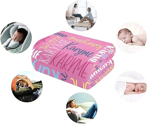 Miniatura 5 de Mantas personalizadas con nombres, regalos para bebés, niñas y niños, manta personalizada de vellón suave y sherpa con nombre para niños y adultos,