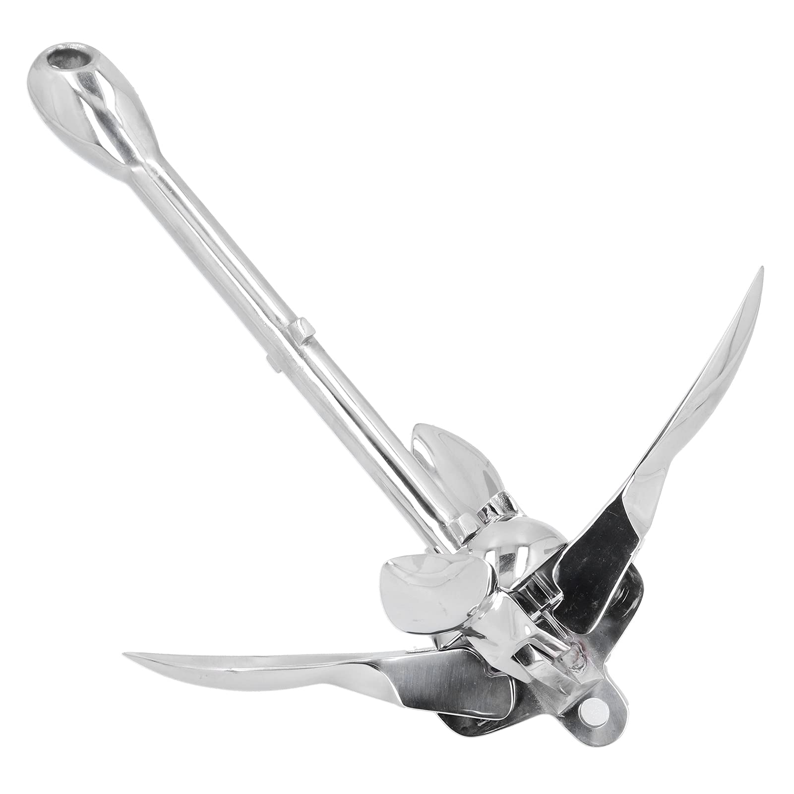 Ancla de rezón plegable de 7 libras, Hardware práctico de acero inoxidable 316, ancla de barco plegable para uso en yates y barcos marinos, 3,2Kg