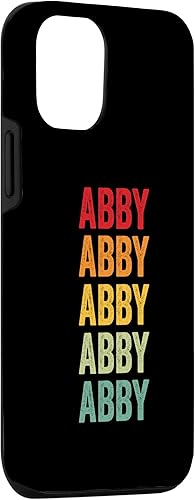 Miniatura 3 de iPhone 1212 Pro Abby Rainbow Repetition of Abby Name Text Case