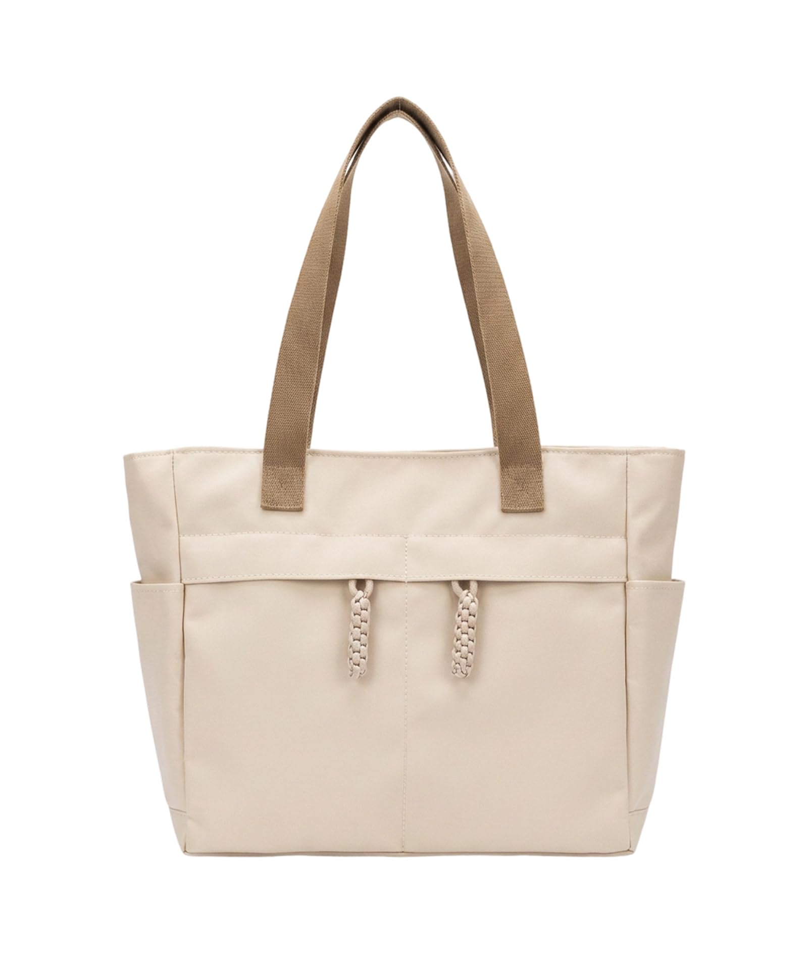 College Tote Bag for Women, Japanese Style Minimalist White Shoulder Handbag for Daily Commute and Shopping, Casual Purse for Girls-image-31