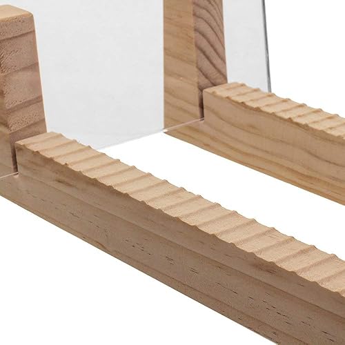 Miniatura 31 de Estante para guardar discos de vinilo Kaiu Vinyl Record Storage, soporte de madera maciza con acrilico transparente, diseño de primera calidad