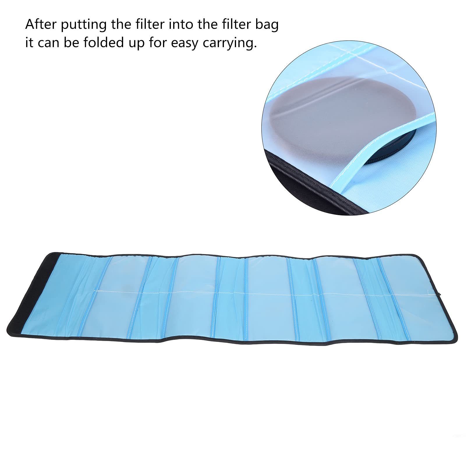 Étui Portefeuille Pliable pour Filtre D'objectif D'appareil Photo 10 Poches pour Pochette de Filtre de la Série P