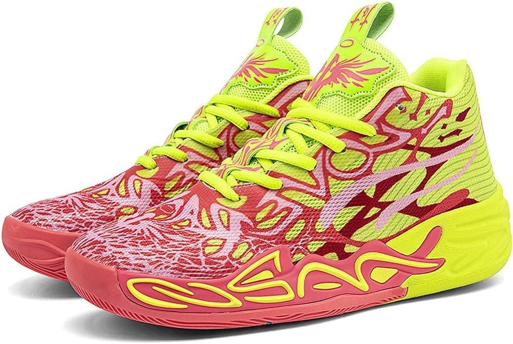 Men's High Top Mesh Basketball Shoes with Anti Slip Wear-Resistant Fashionable Sports Leisure Boots