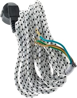 Zenitech - Cable para Plancha 3G1 - Blanco - Longitud 3 m - Reemplazo Ideal para Cables Defectuosos - Cable Flexible y Resistente - Uso Doméstico Fácil - Instalación Rápida y Segura