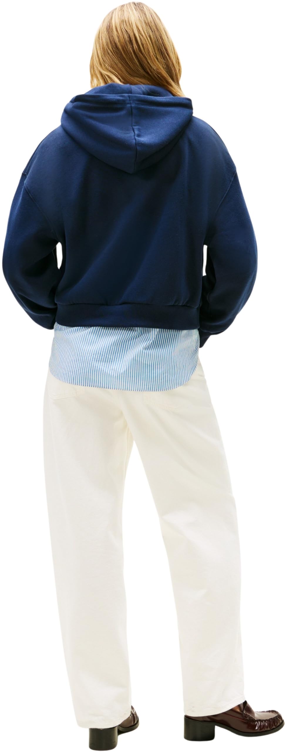 Tommy Hilfiger Corp Logo Mdrn Hoodie Ww0ww47832 Felpa con Cappuccio Donna (Pacco da 1)