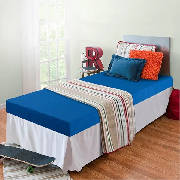 ZINUS 5 Inch Memory Foam Mattress, Bunk/Trundle/Day Bed Compatible, Twin, Blue