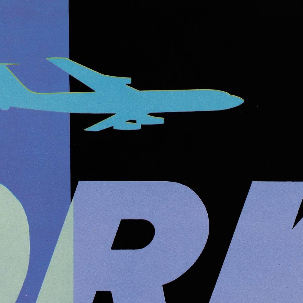 Gallery Prints New York City Never Sleeps Airline Travel Print - Measures 24" Wide x 36" high (610mm Wide x 915mm high)