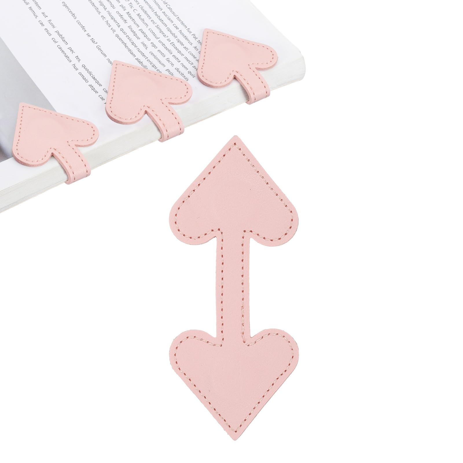 PATIKIL Magnetic Bookmarks, Heart Shape Book Marks Magnet Page Markers for Book Reading Men Women Teacher Reader Book Lover Writers, Pink