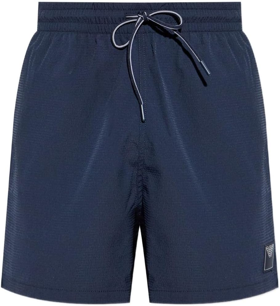 Emporio Armani Men's Seersucker 4" Swim Trunk