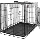 FEANDREA ペットケージ 107x70x77.5cm 室内外兼用 犬 猫 トレー付き 折り畳み式 持ち手付き 移動便利 PPD42H