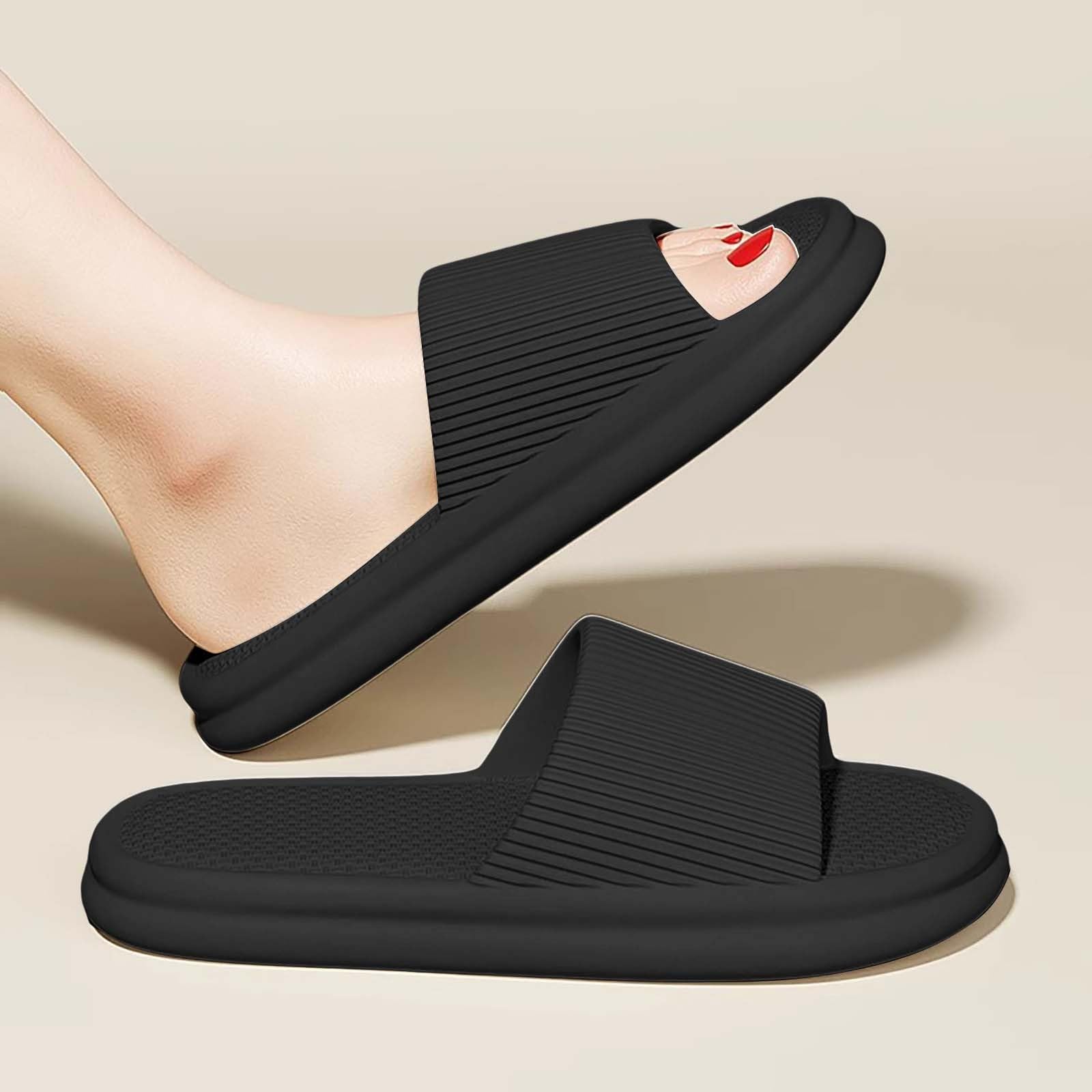 Generisch Schlappen Damen Sommer Breite Füße, Hausschuhe Herren Rutschfest Wolken Slipper Cloudyzz Schlappen Leichte Sommerschuhe Lässige Badeschlappen Drinnen & Draußen Badeschuhe Weich Duschschuhe - 3