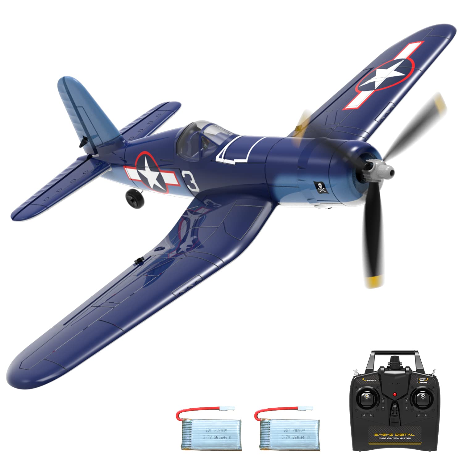 Buy RoofWorld 2023 New Upgrade F4U Corsair RC Plane 4 Channel RTF Remote Controlled Aircraft RC