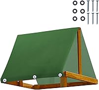 Vista 10 de Juego de toldo de repuesto de 43 x 90 pulgadas, juego de lona de repuesto, lona de repuesto impermeable 600d Oxford, accesorios de patio de recreo