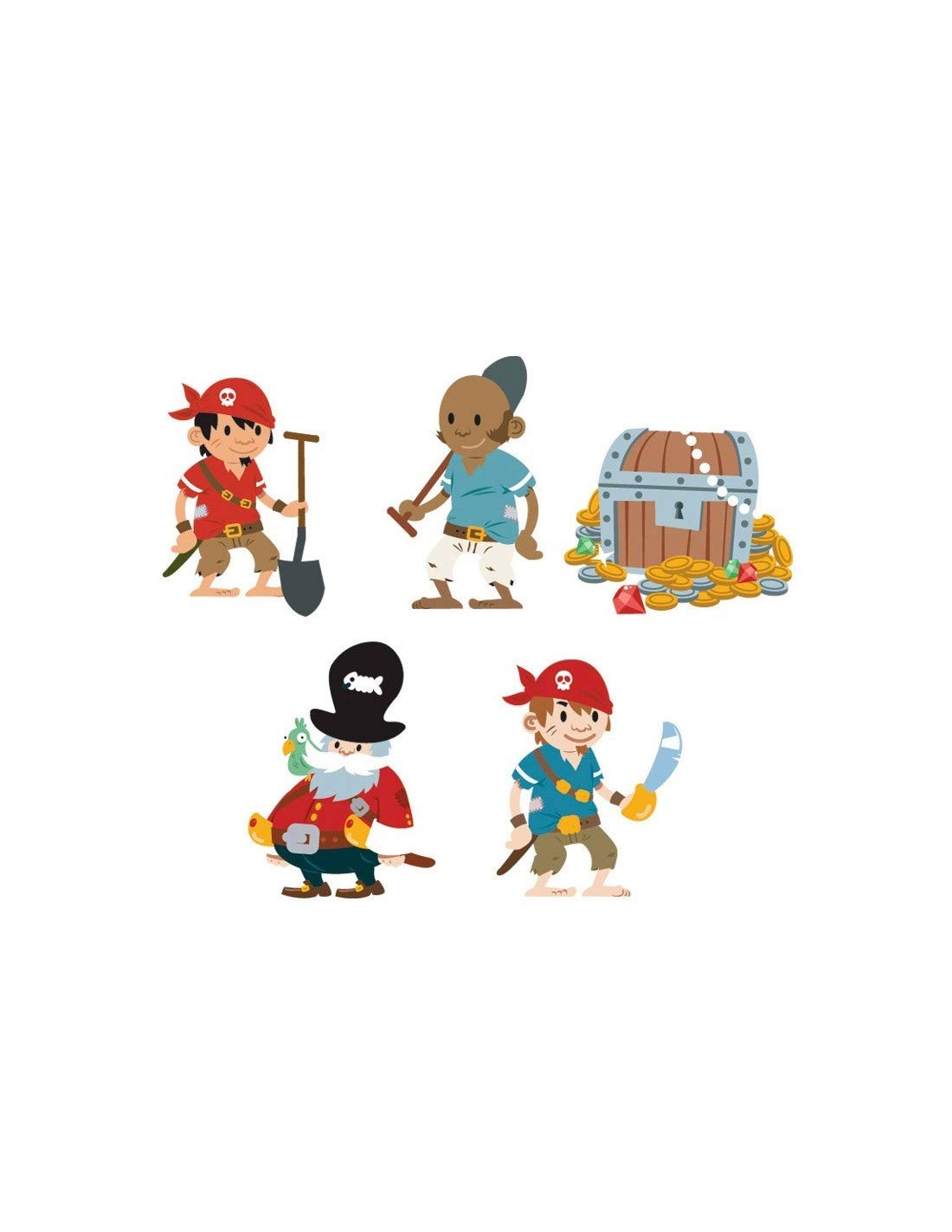 Stickers enfants pirates pour décoration de chambre de garçon et fille