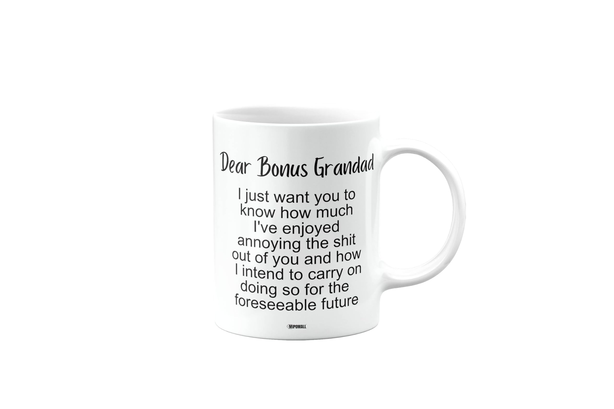 Funny Mug Present for Bonus Grandad, Dear Bonus Grandad Mug, Birthday Cup, Secret Santa, Presents for Christmas, mm-CA_190_23