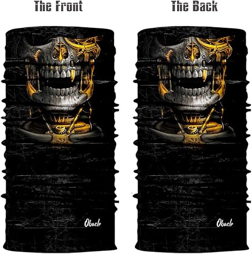 Miniatura 3 de Obacle - Media máscara de calavera, para protección contra el viento, el sol, sin costuras, 3D, para hombres, mujeres, duradera, delgada, Hombres