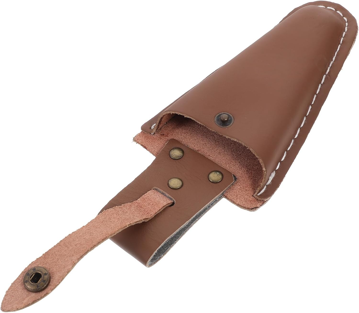 Brown Artificial Leather Pruner Tool Holder Case Protective Cover